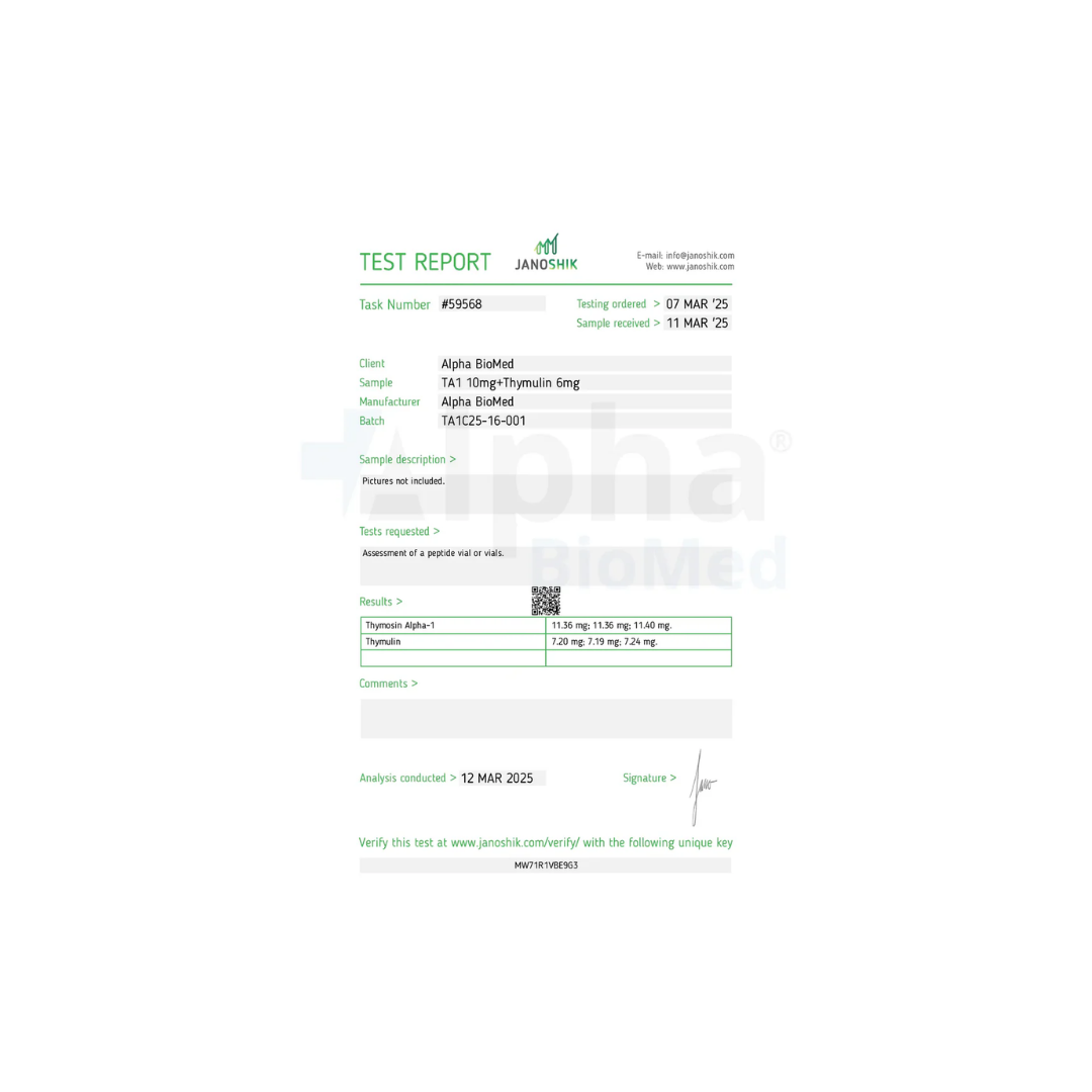 Thymosin Alpha 1 (TA1) Complex Thymulin (10mg/6.4mg)